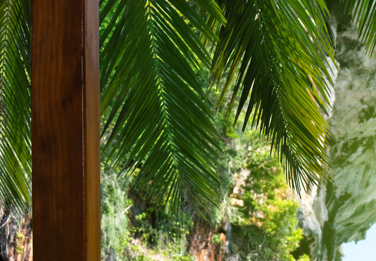 Carta da parati Vista tropicale - paesaggio con acqua turchese circondata da palme 129105 additionalImage 4