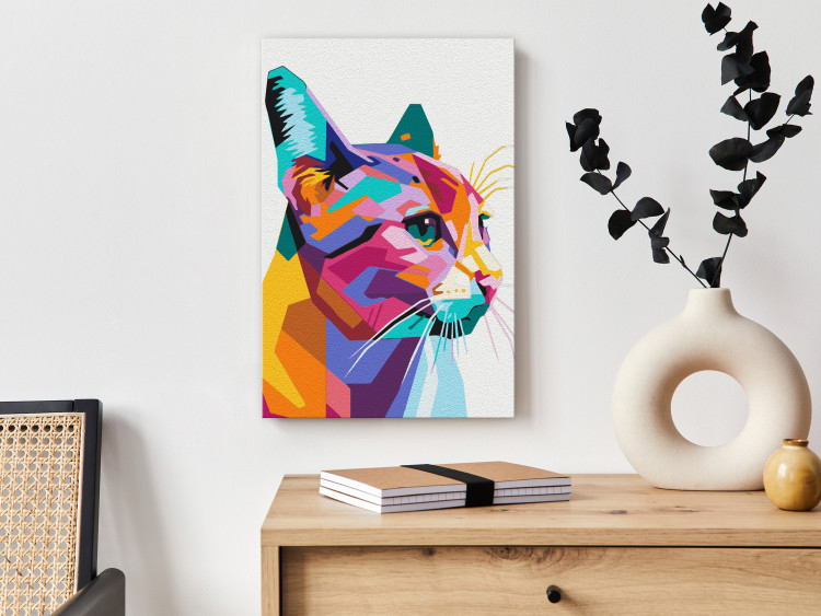 Paint by Number Kit Geometric Cat 135205 additionalImage 2