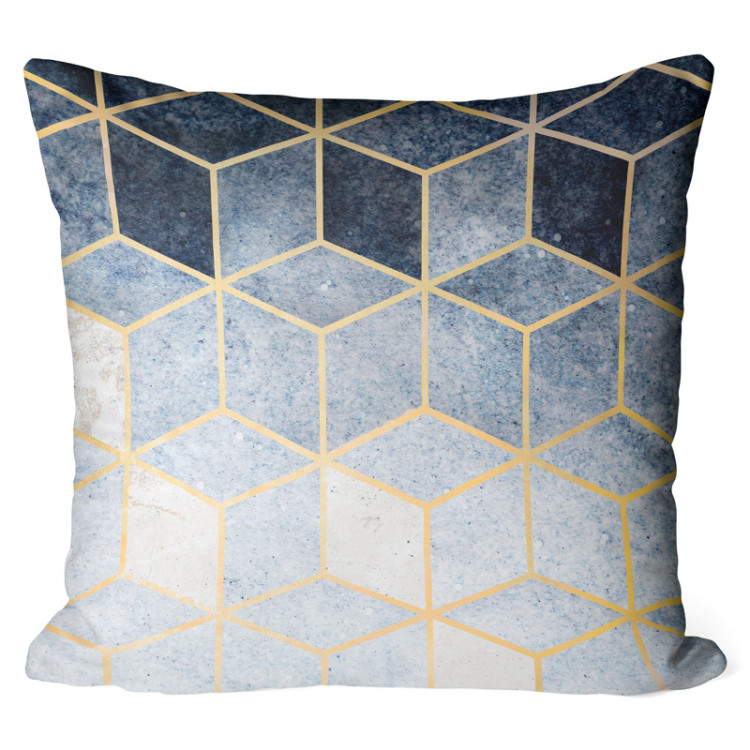 Mikrofaser Kissen Marble night - a minimalist geometric pattern in glamour style cushions 146805