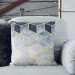 Mikrofaser Kissen Marble night - a minimalist geometric pattern in glamour style cushions 146805 additionalThumb 6