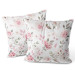 Sammets kudda Pink spring - a vintage-style rose and magnolia on white background 147105 additionalThumb 3