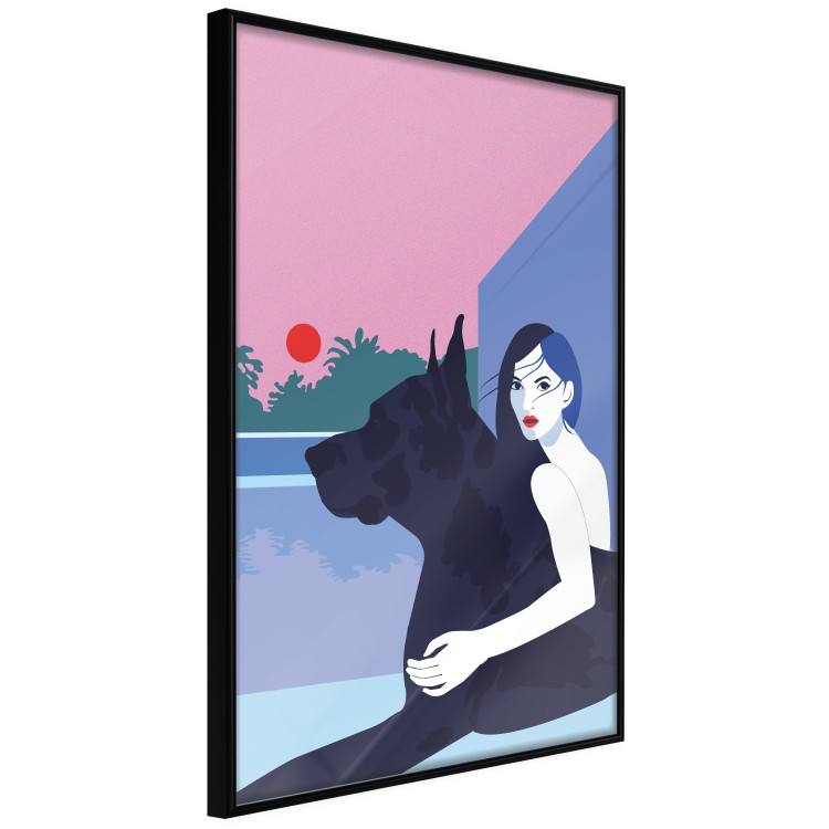 Wall Poster Woman and Dog - Minimalist Vector Illustration 149705 additionalImage 5