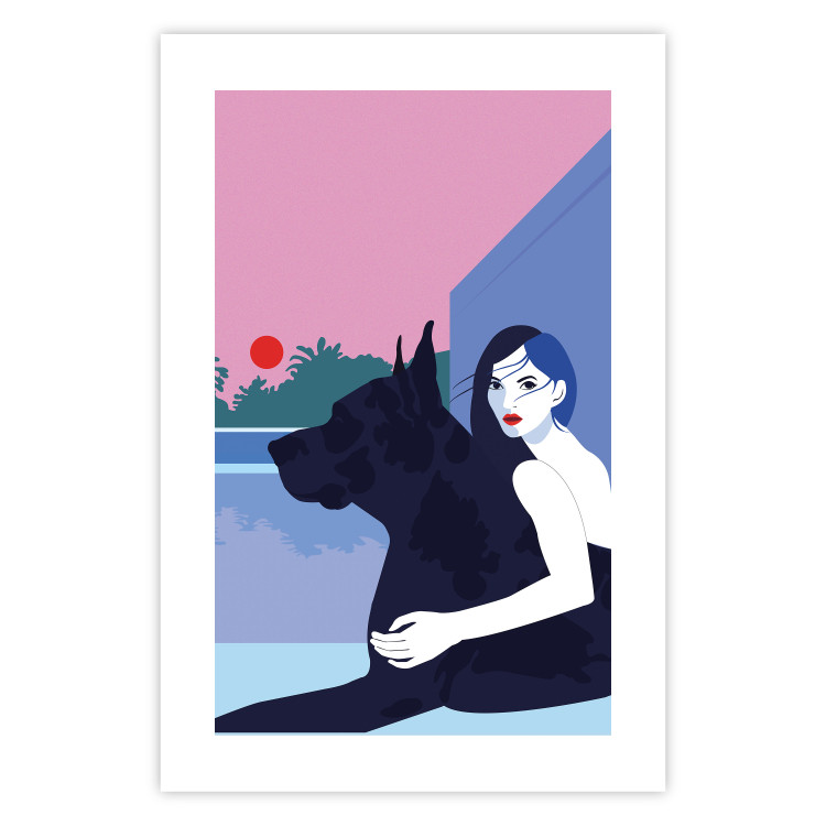 Wall Poster Woman and Dog - Minimalist Vector Illustration 149705 additionalImage 22