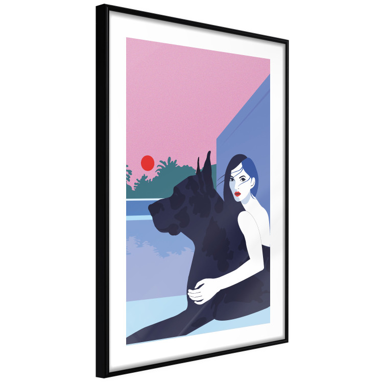 Wall Poster Woman and Dog - Minimalist Vector Illustration 149705 additionalImage 7