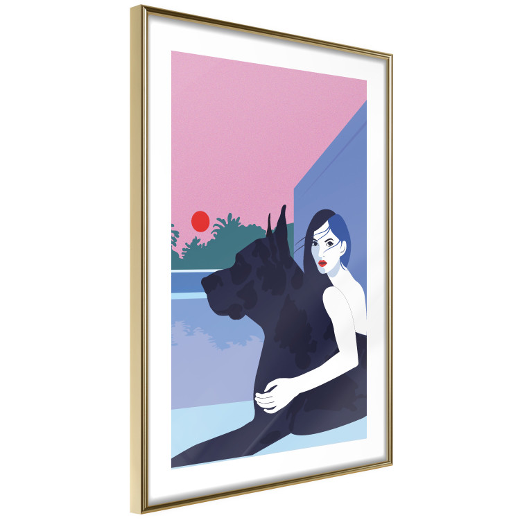 Wall Poster Woman and Dog - Minimalist Vector Illustration 149705 additionalImage 8
