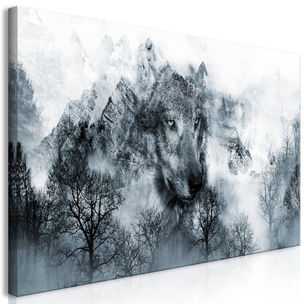 Schilderij Mountain Landscape With A Wolf II [Large Format]