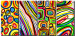 Obraz Iluzja (4-częściowy) - kolorowa abstrakcja ze wzorami na białym tle 48305