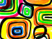 Obraz Iluzja (4-częściowy) - kolorowa abstrakcja ze wzorami na białym tle 48305 additionalThumb 3