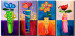 Quadro em tela Flores de arco-íris 48705