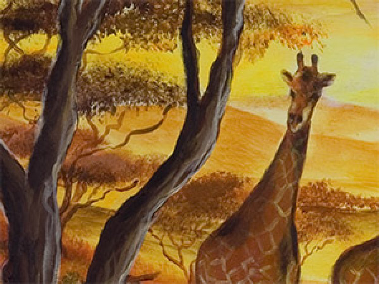 Cadre moderne Girafes de la savane africaine 49305 additionalImage 2