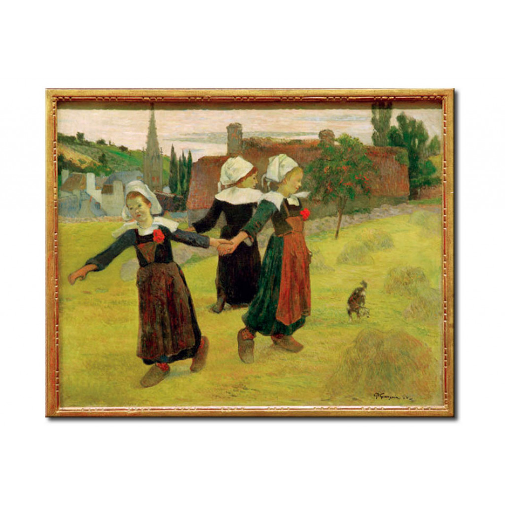 Schilderij  Paul Gauguin: La Ronde Des Petites Bretonnes