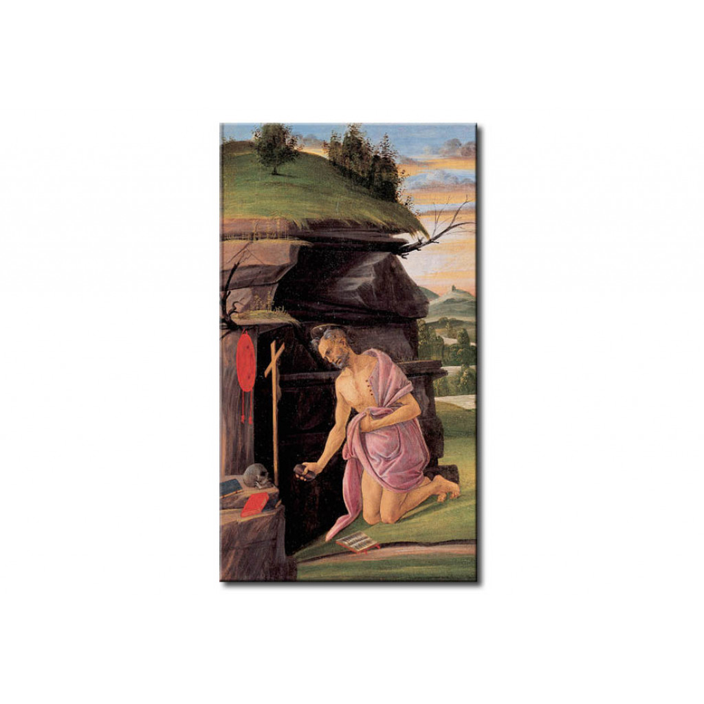 Schilderij  Sandro Botticelli: St. Jerome In The Desert