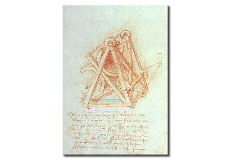 Cópia impressa do quadro Study of the Wooden Framework with Casting Mould for the Sforza Horse, fol. 52005
