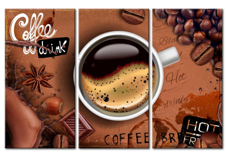 Wandbild Cup of hot coffee 55505