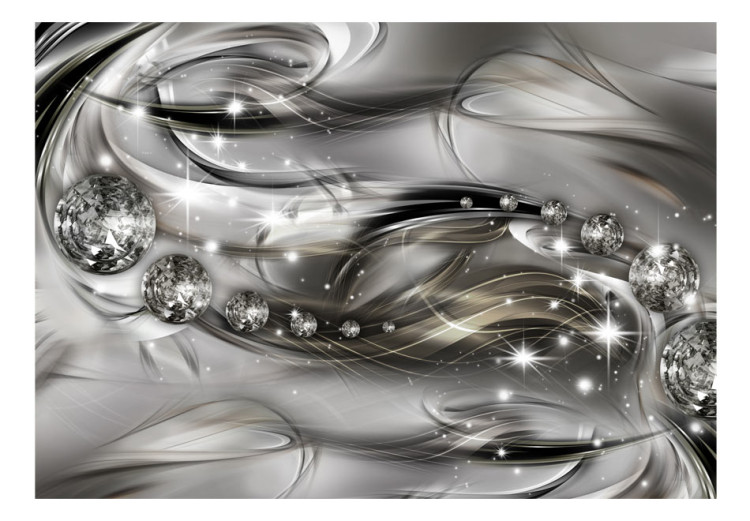Mural Estrada Estelar - Composição de ondas abstratas com diamantes e brilho 62105 additionalImage 1