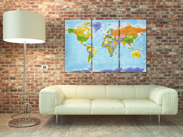 Tablero decorativo en corcho World Map: Countries Flags II [Cork Map] 97405 additionalImage 4