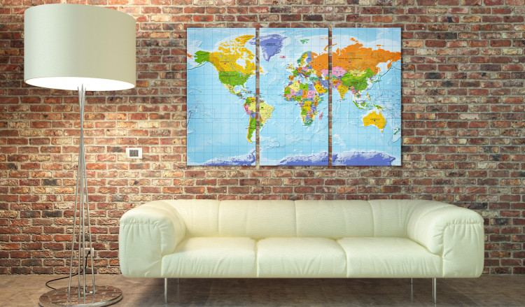 Tablero decorativo en corcho World Map: Countries Flags II [Cork Map] 97405 additionalImage 3