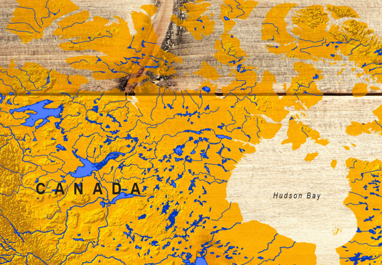Ozdobna tablica korkowa Mapa na drewnie: Kolorowe podróże [Mapa korkowa] 97605 additionalImage 4