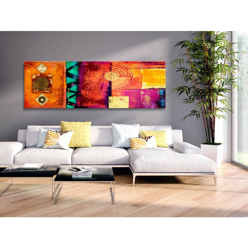 Schilderij  Gekleurde: Orange Abstraction