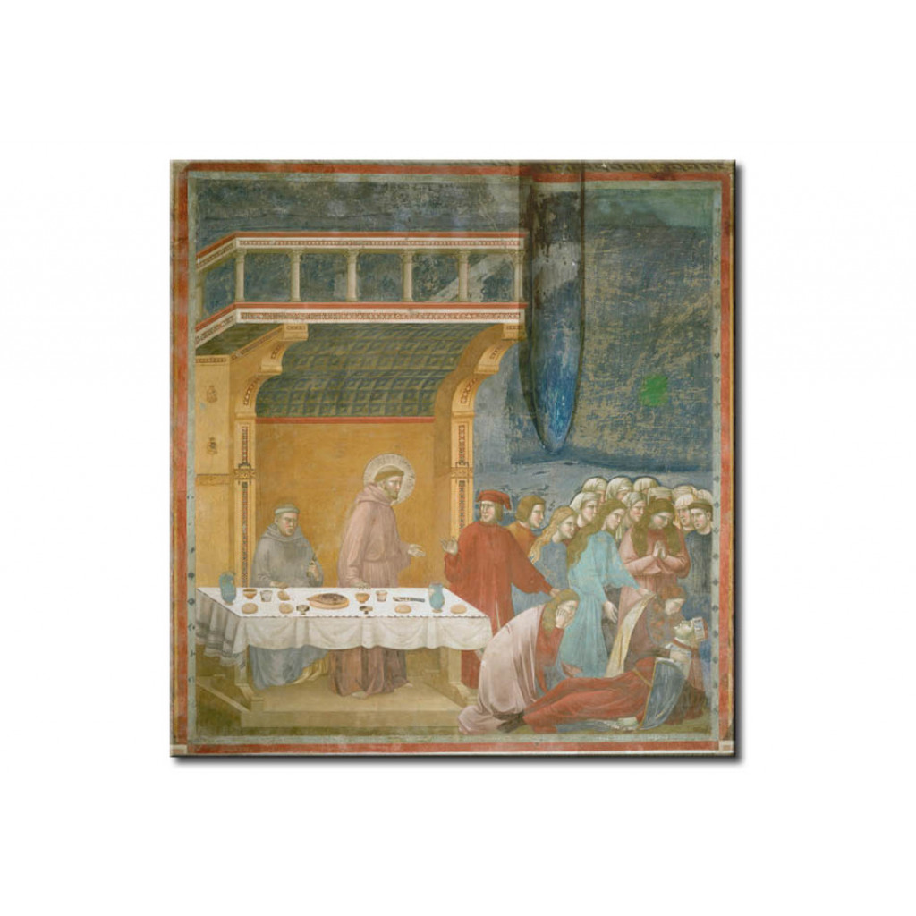 Schilderij  Giotto Di Bondone: The Death Of The Knight Of Celano