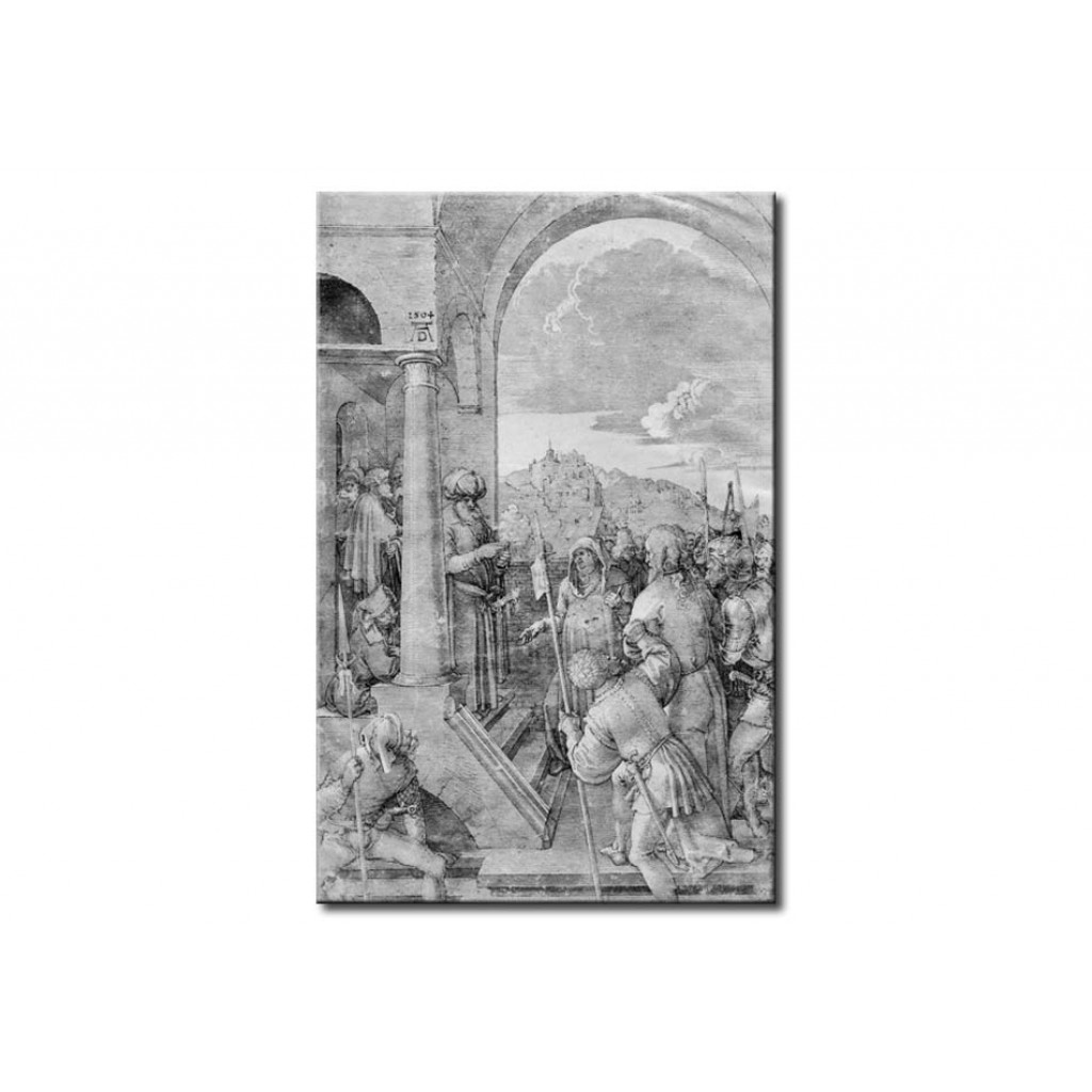 Schilderij  Albrecht Dürer: Christ Before Pilate