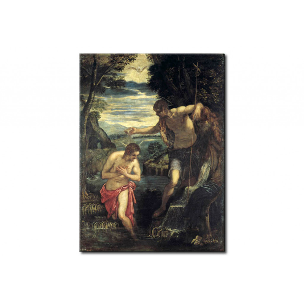 Schilderij  Tintoretto: Baptism Of Christ