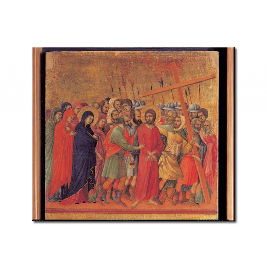 Schilderij  Duccio Di Buoninsegna: Christ Bearing The Cross