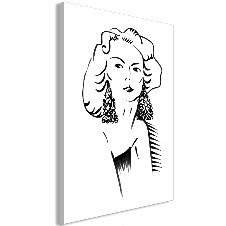 Wandbild Hypnotisierender Blick - lineare Illustration einer Frauen-Silhouette 119115 additionalImage 2