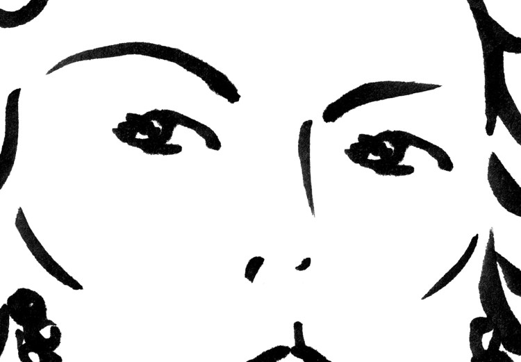 Wandbild Hypnotisierender Blick - lineare Illustration einer Frauen-Silhouette 119115 additionalImage 5