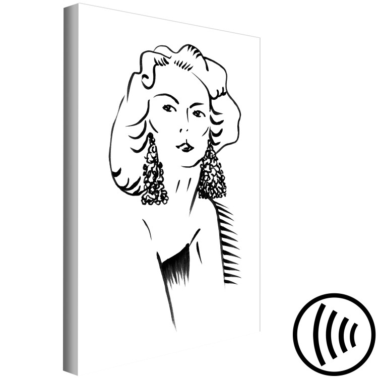 Wandbild Hypnotisierender Blick - lineare Illustration einer Frauen-Silhouette 119115 additionalImage 6