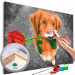 Wandbild zum Ausmalen Dog With Rose  132315