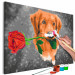 Måla med siffror Dog With Rose  132315 additionalThumb 3