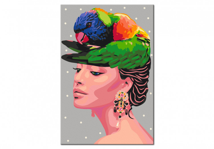Tableau à peindre soi-même Parrot on the Head 135315 additionalImage 5