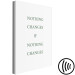 Canvas Art Print Nothing changes if nothing changes - inscription in English 137215 additionalThumb 6