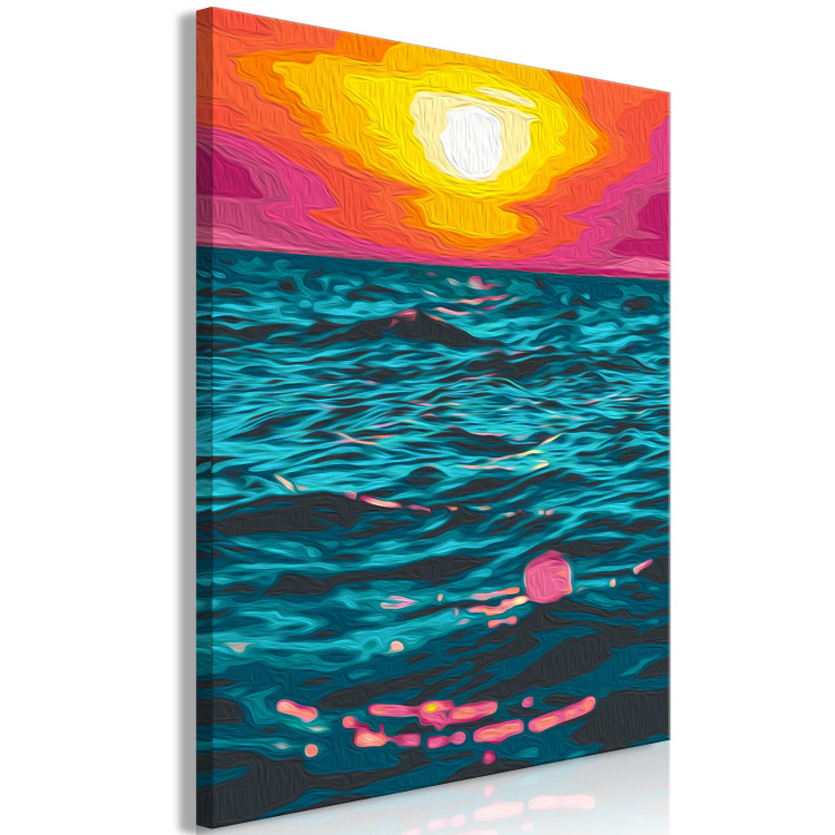 Obraz do malowania po numerach Królewskie morze - zachód słońca na turkusowej wodzie 145215 additionalImage 6
