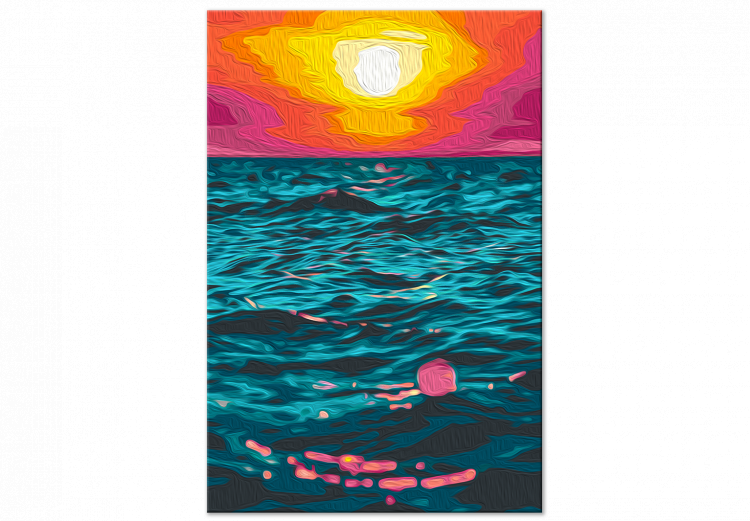 Obraz do malowania po numerach Królewskie morze - zachód słońca na turkusowej wodzie 145215 additionalImage 4