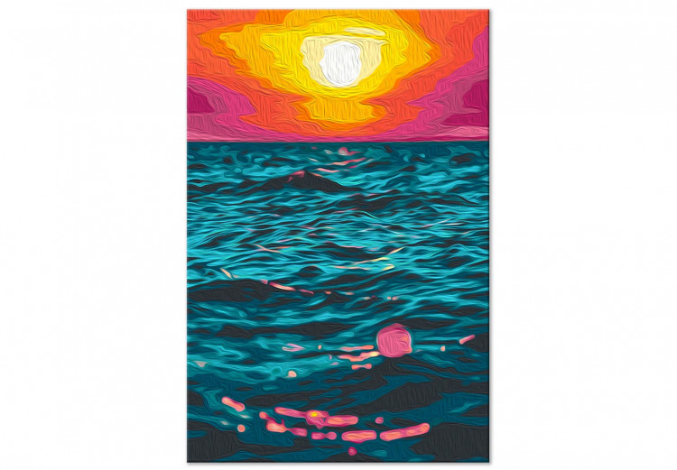 Obraz do malowania po numerach Królewskie morze - zachód słońca na turkusowej wodzie 145215 additionalImage 3