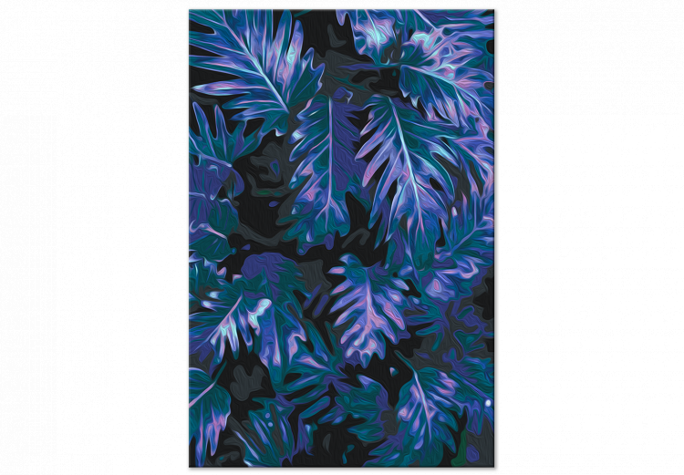 Paint by number Inky Mystery - Multitude of Dark Navy Blue Leaves 146215 additionalImage 3