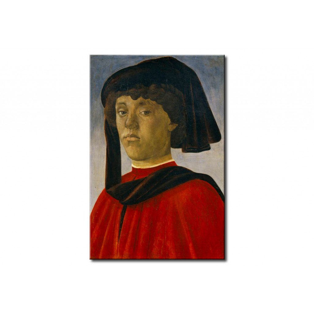 Schilderij  Sandro Botticelli: Portrait Of A Young Man