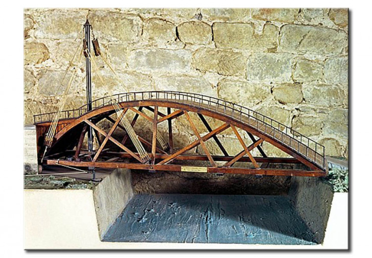 Reproduction de tableau Modèle d'un pont tournant à partir de l'un des dessins de Léonard de Vinci 52015