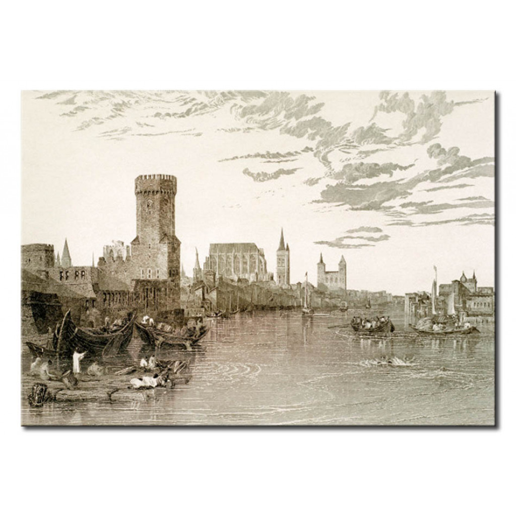 Schilderij  William Turner: Köln Vom Fluß Aus Gesehen