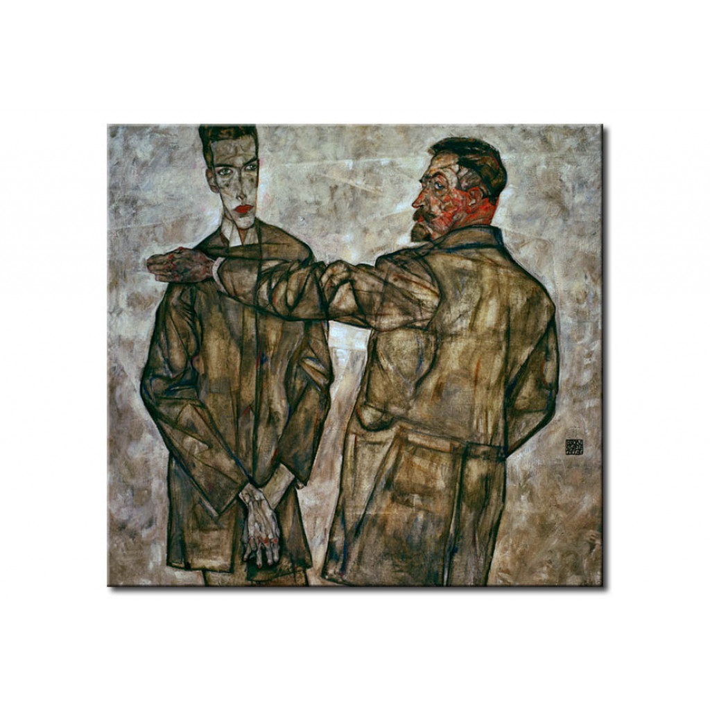 Schilderij  Egon Schiele: Doppelbildnis Benesch