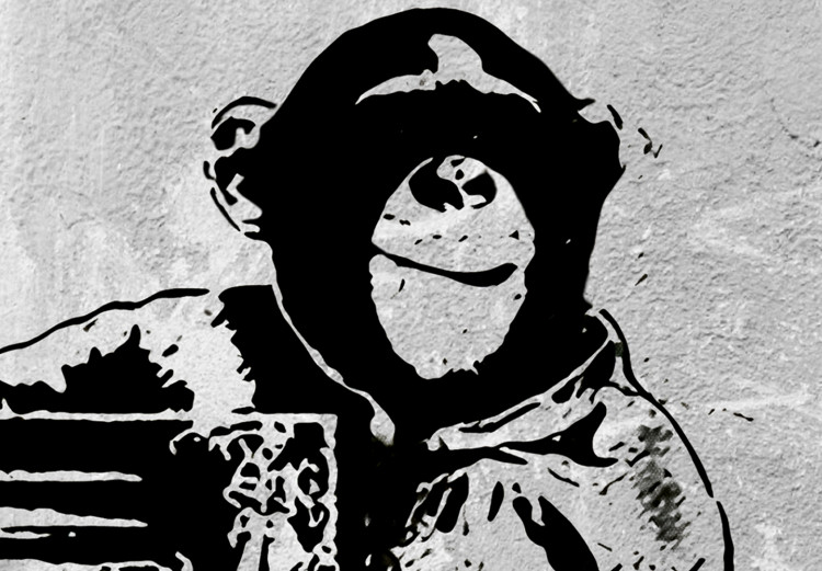 Bild auf Leinwand Banksy: Monkey with Frame 106525 additionalImage 5