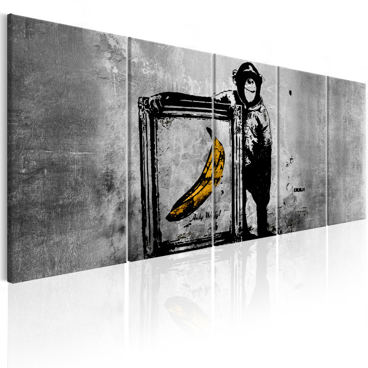 Bild auf Leinwand Banksy: Monkey with Frame 106525 additionalImage 2
