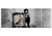Bild auf Leinwand Banksy: Monkey with Frame 106525