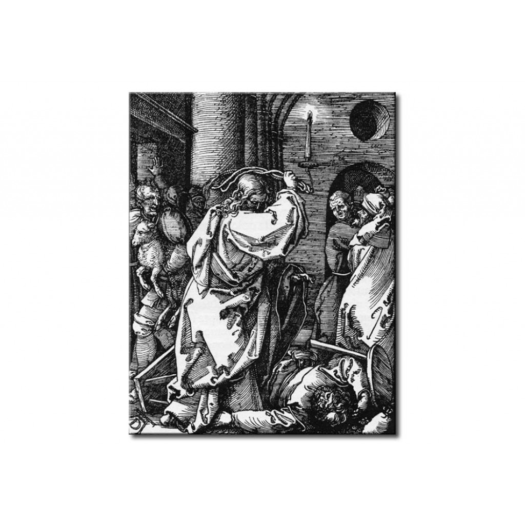 Schilderij  Albrecht Dürer: The Expulsion Of The Merchants From The Temple