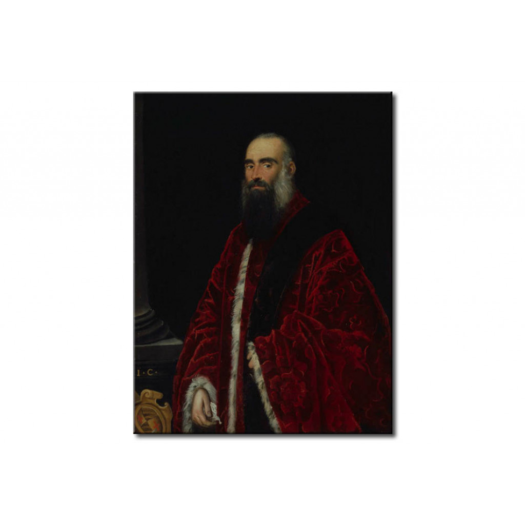 Schilderij  Tintoretto: Portrait Of A Procurator From The Contarini Family
