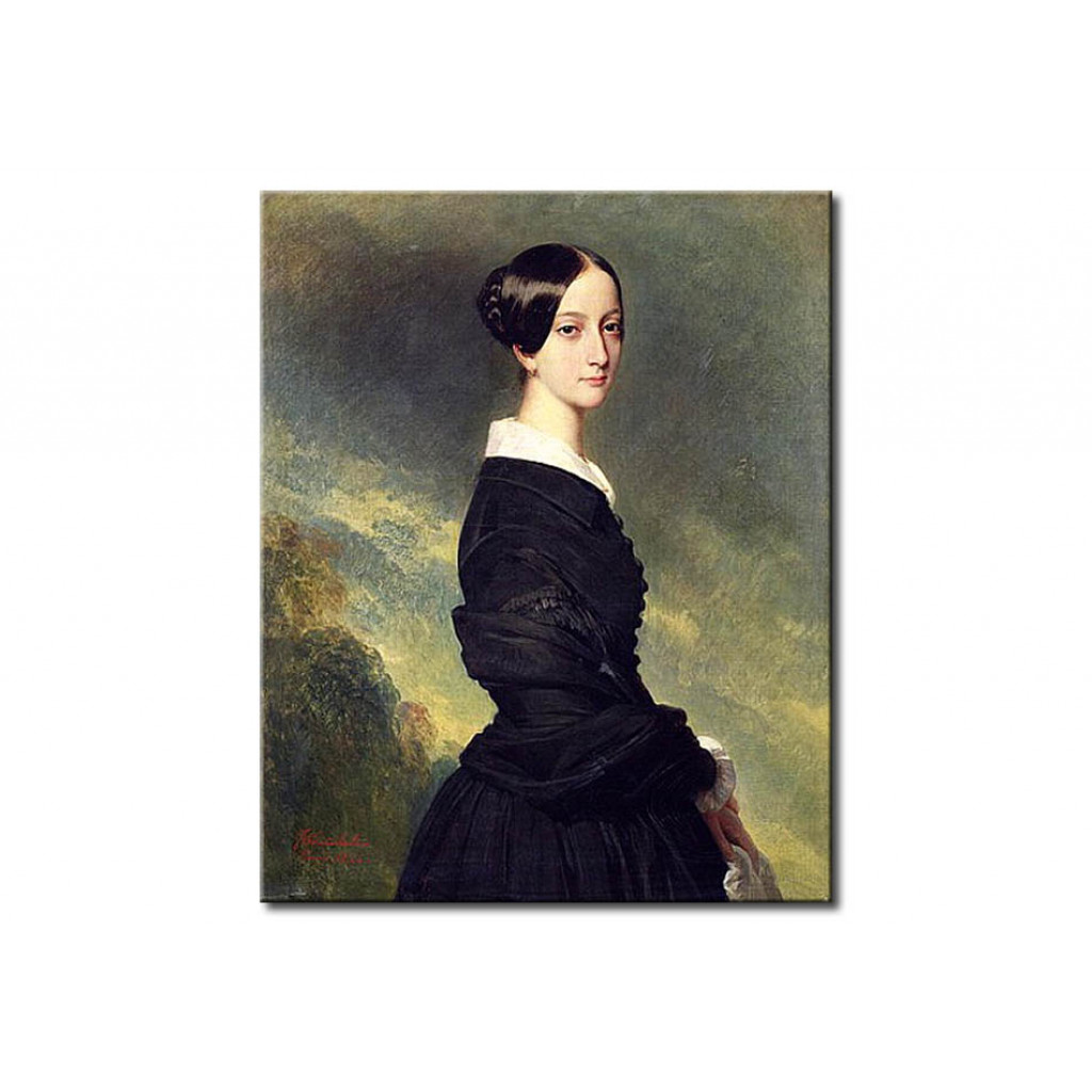 Schilderij  Franz Xaver Winterhalter: Portrait Of Francisca Caroline De Braganca