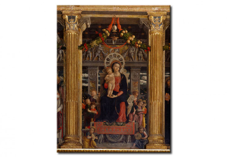 Riproduzione Enthroned Virgin with Angels 110625