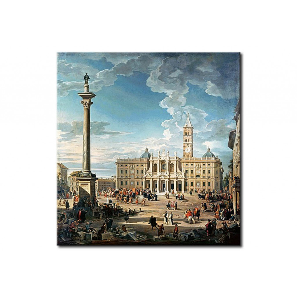 Reprodução Do Quadro The Piazza Santa Maria Maggiore